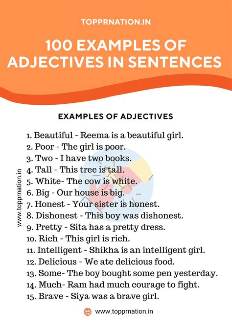 Adjective sentences